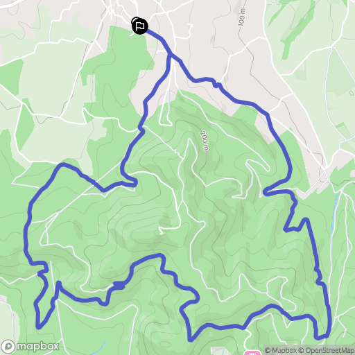 Vénéjan : carte du parcours de randonnée - France