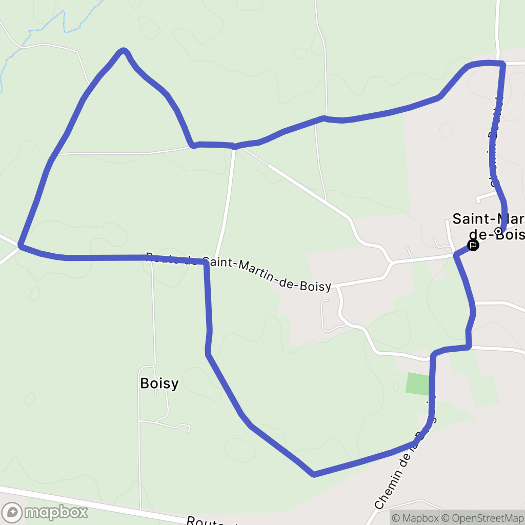 Pouilly-les-Nonains : carte du parcours de randonnée - France