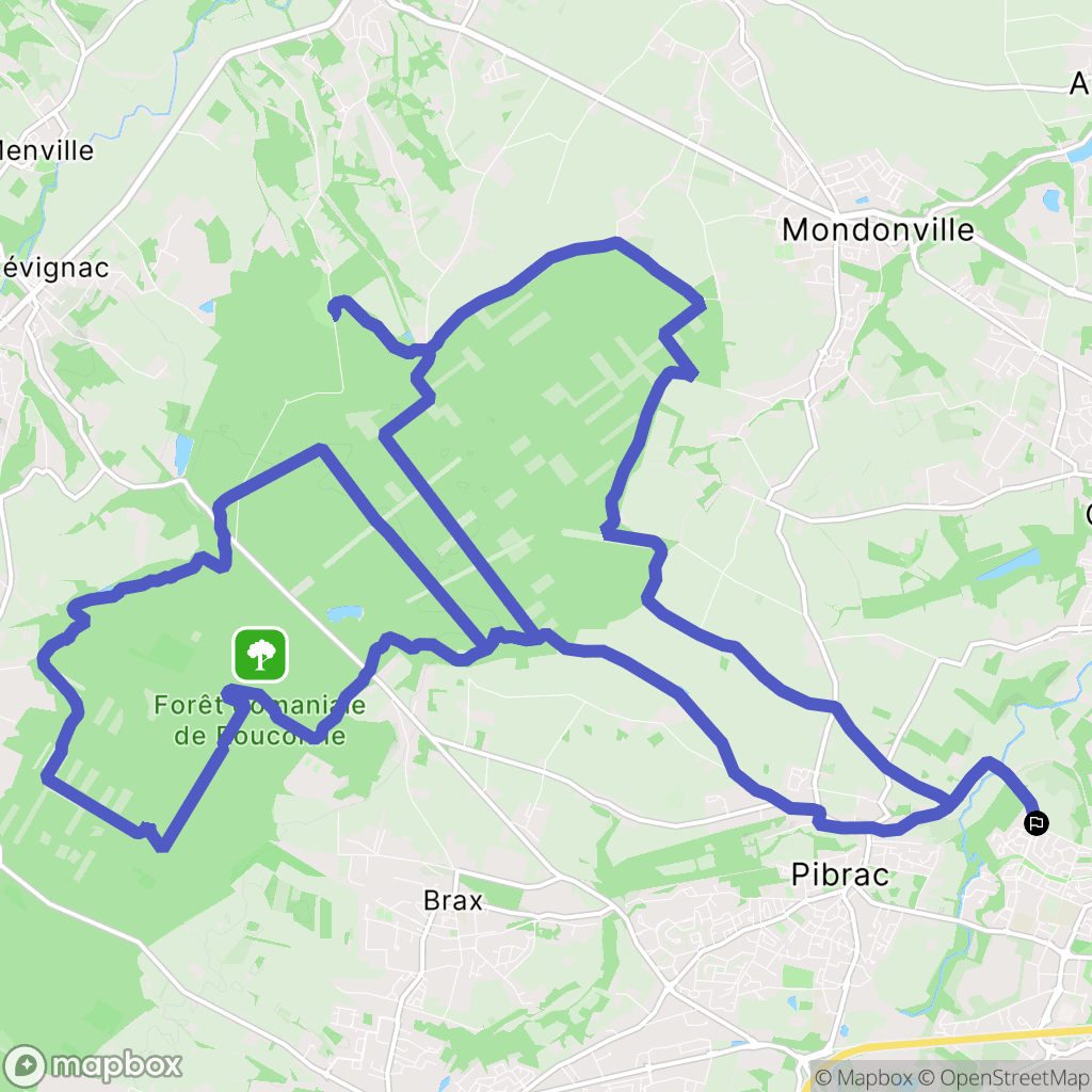 Colomiers : carte du parcours de randonnée - France