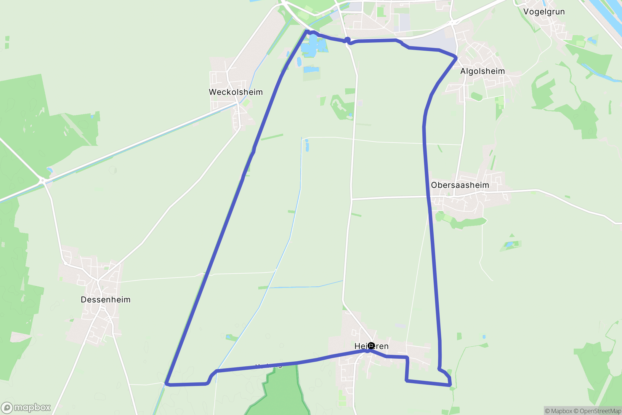 Heiteren : carte du parcours de randonnée - France