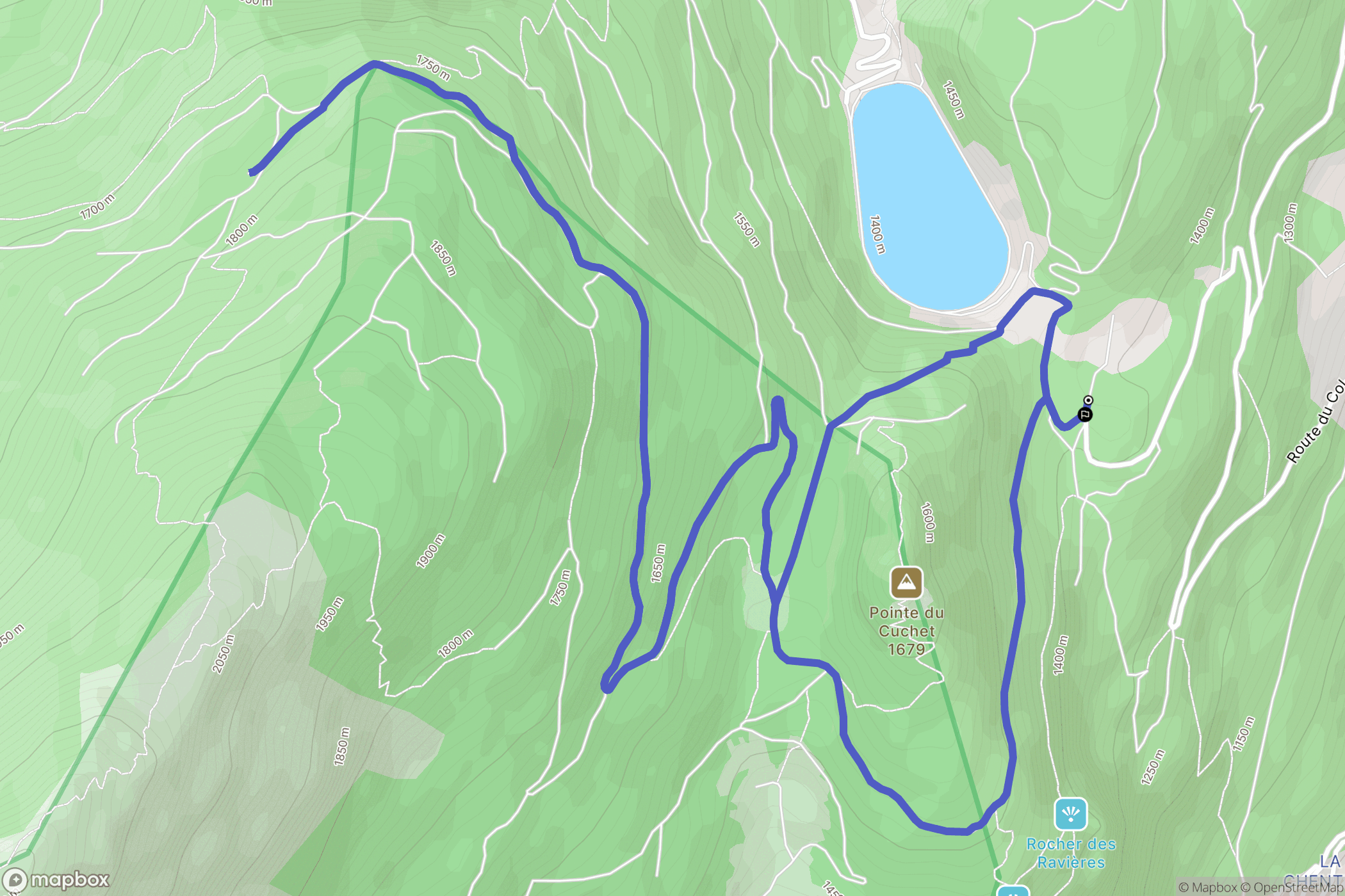 Salins-Fontaine : carte du parcours de randonnée - France