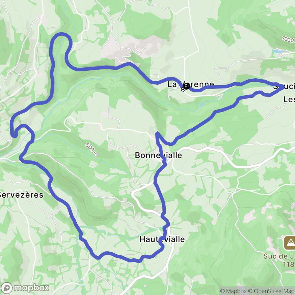 Saint-Julien-du-Pinet : carte du parcours de randonnée - France