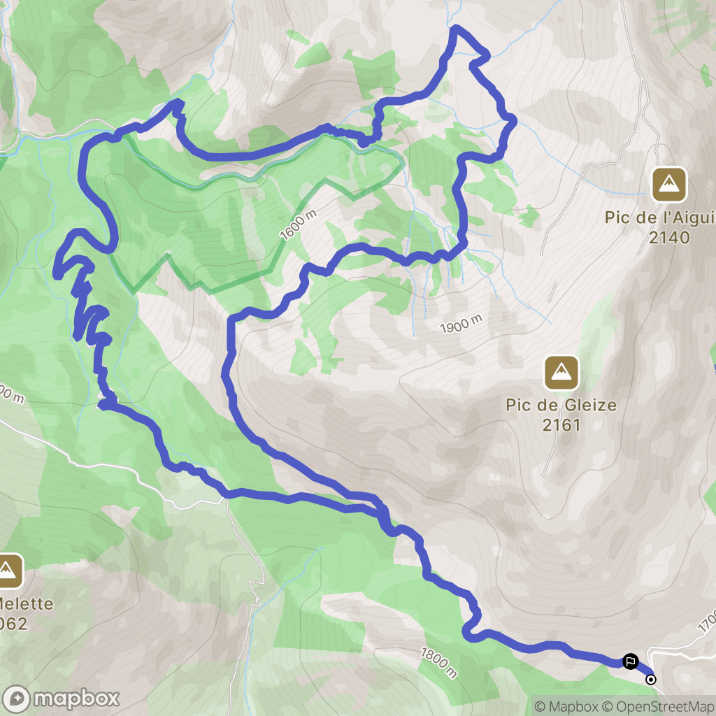 Gap : carte du parcours de randonnée - France