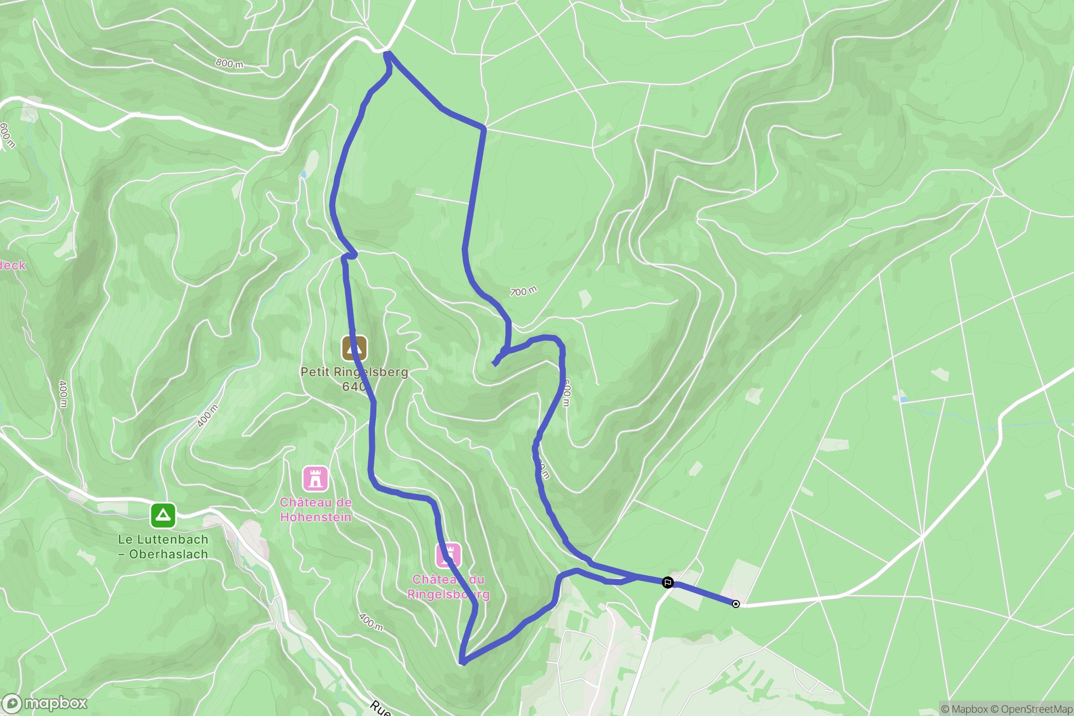 Still : carte du parcours de randonnée - France