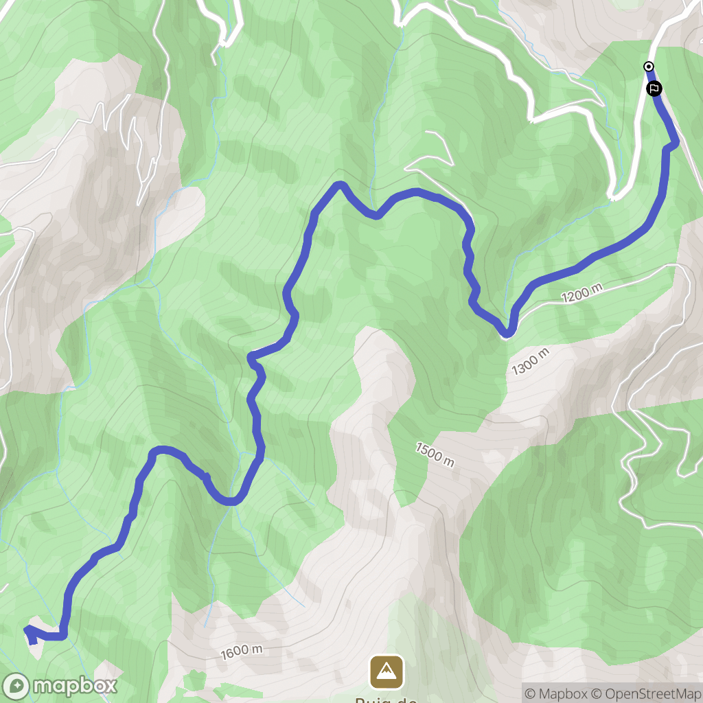 La Bastide : carte du parcours de randonnée - France