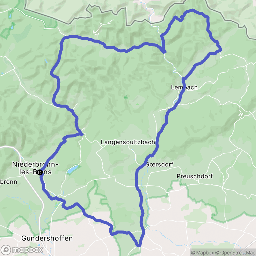 Niederbronn-les-Bains : carte du parcours de randonnée - France