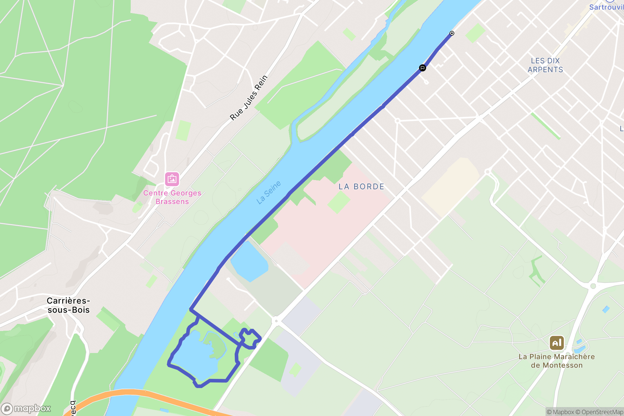 Sartrouville : carte du parcours de randonnée - France