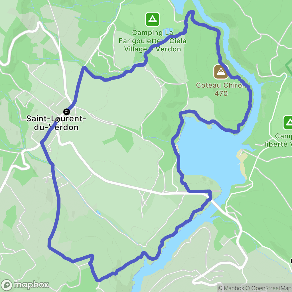 Saint-Laurent-du-Verdon : carte du parcours de randonnée - France