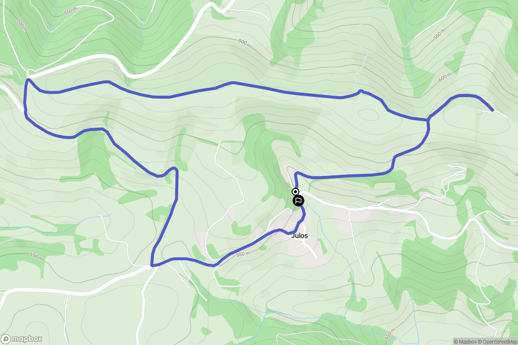 Julos : carte du parcours de randonnée - France