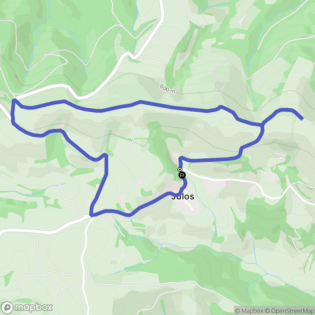 Julos : carte du parcours de randonnée - France