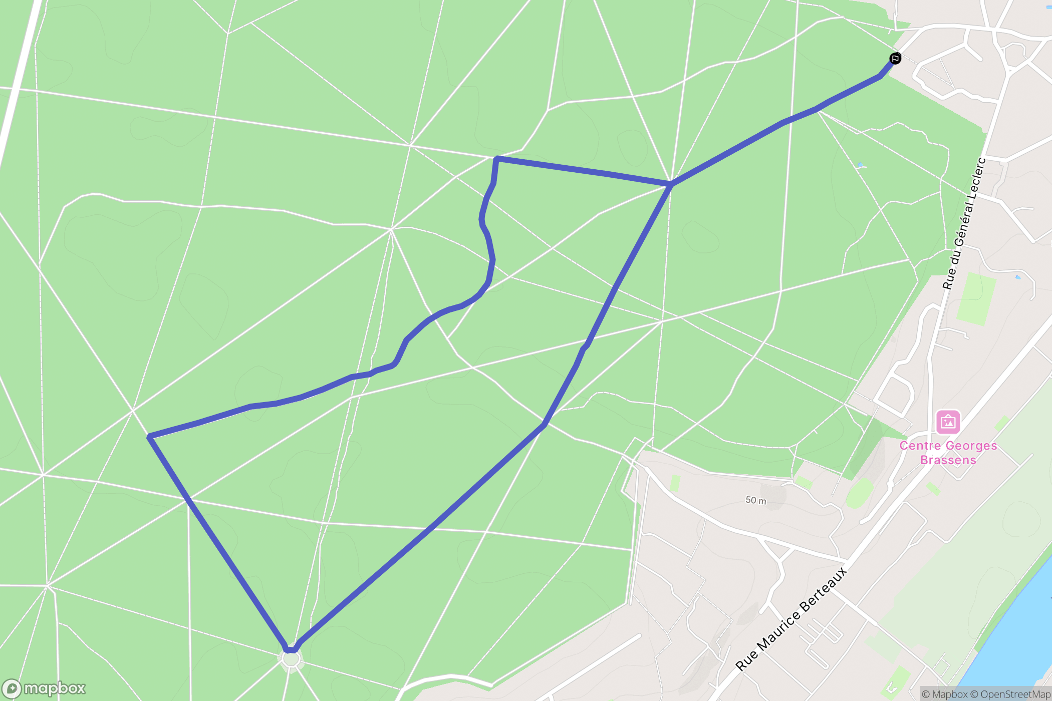 Le Mesnil-le-Roi : carte du parcours de randonnée - France