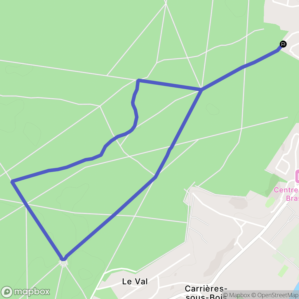 Le Mesnil-le-Roi : carte du parcours de randonnée - France