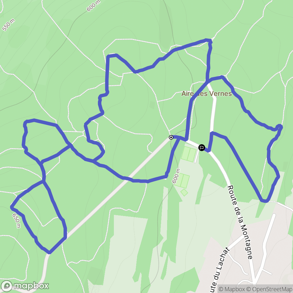 Poisy : carte du parcours de randonnée - France
