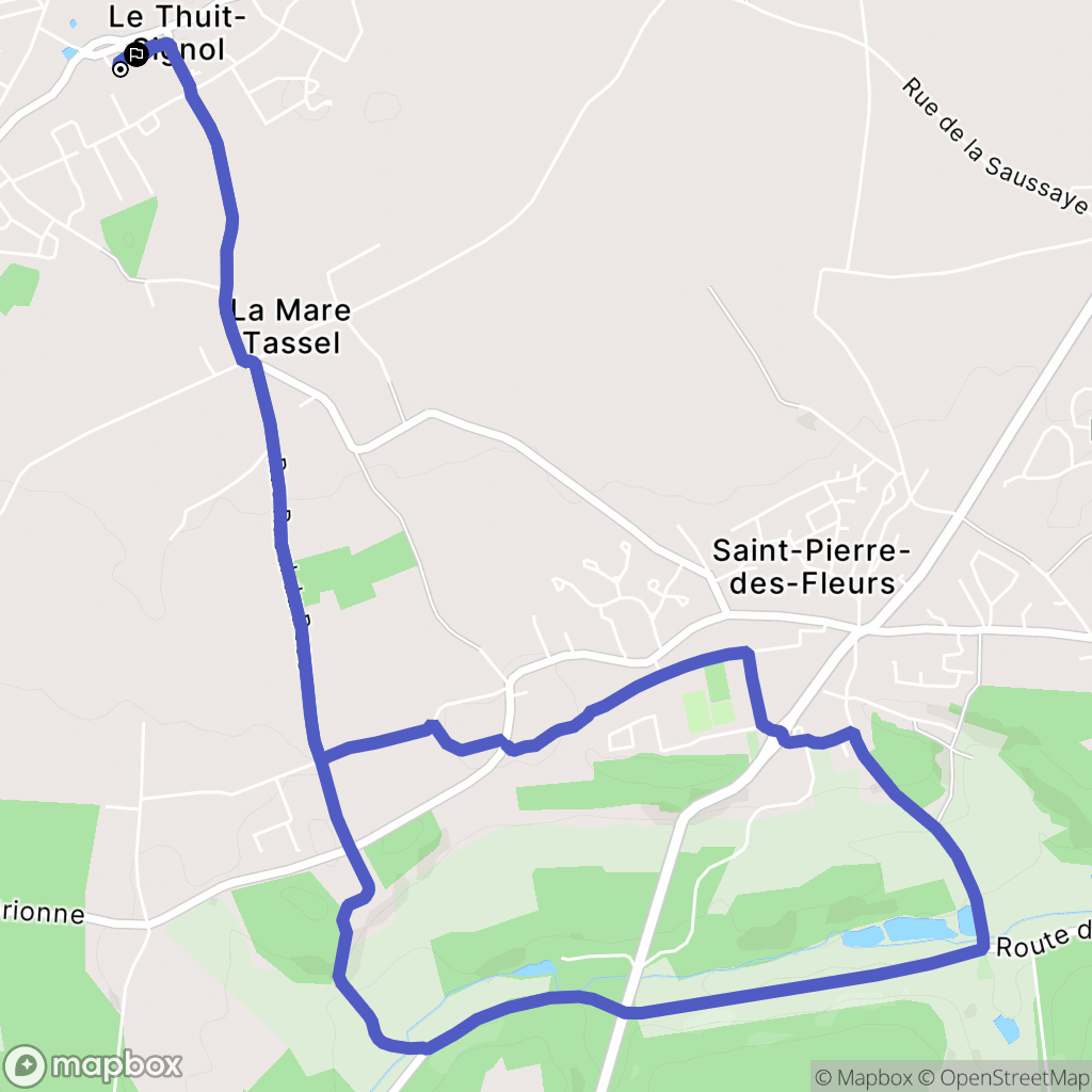 Le Thuit-de-l'Oison : carte du parcours de randonnée - France
