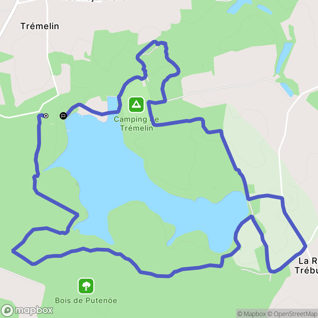 Iffendic : carte du parcours de randonnée - France