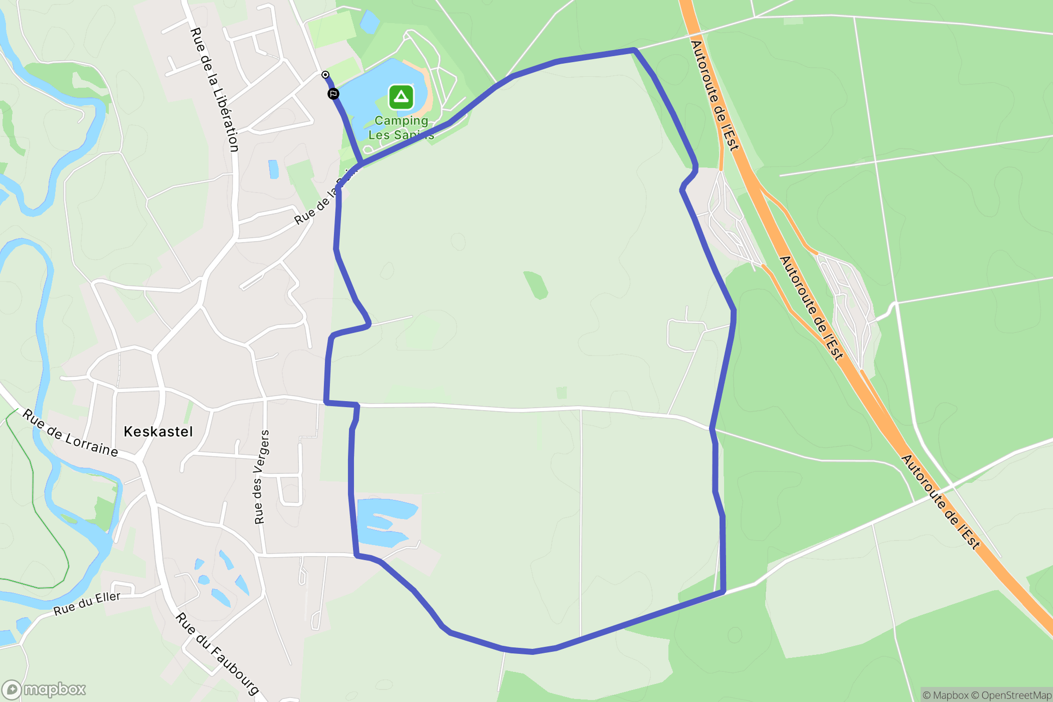 Keskastel : carte du parcours de randonnée - France