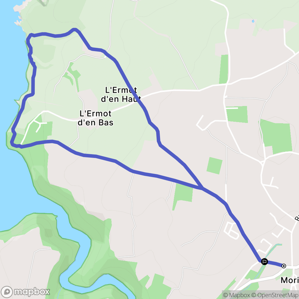 Lamballe-Armor : carte du parcours de randonnée - France