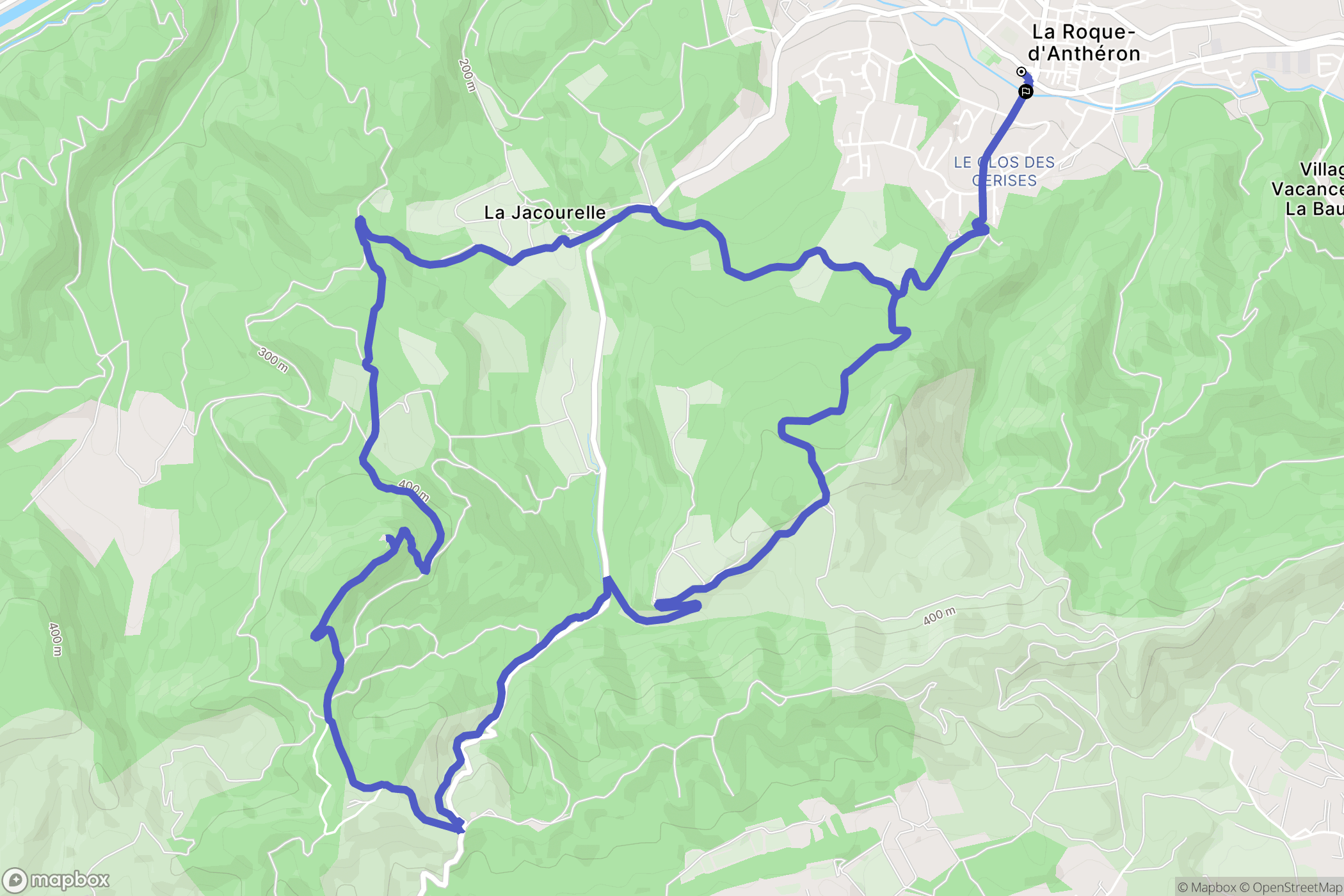 La Roque-d'Anthéron : carte du parcours de randonnée - France