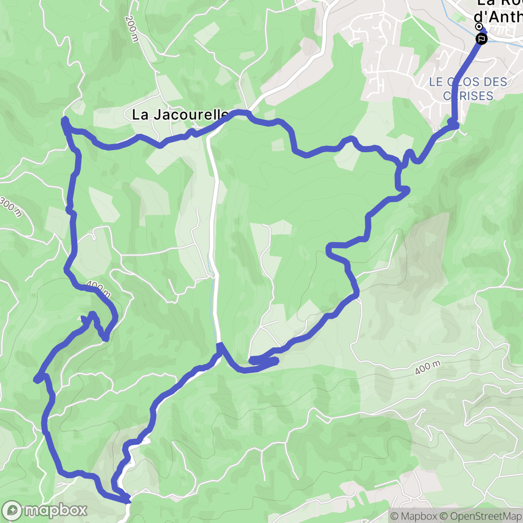 La Roque-d'Anthéron : carte du parcours de randonnée - France