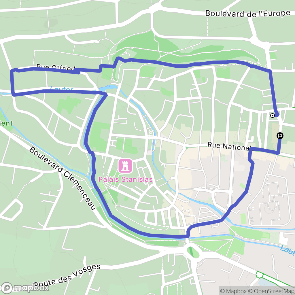 Wissembourg : carte du parcours de randonnée - France
