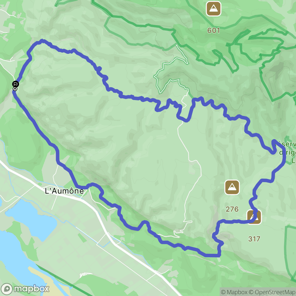 Cheval-Blanc : carte du parcours de randonnée - France