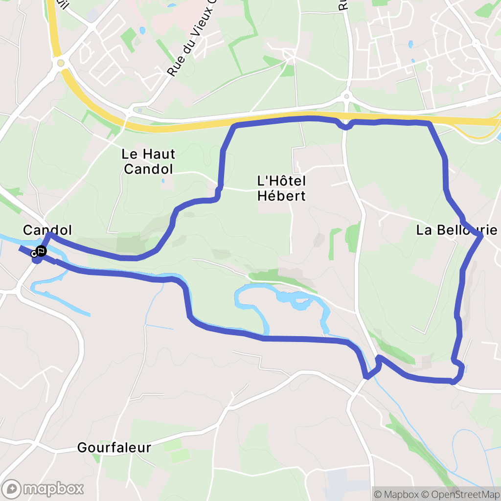 Saint-Lô : carte du parcours de randonnée - France