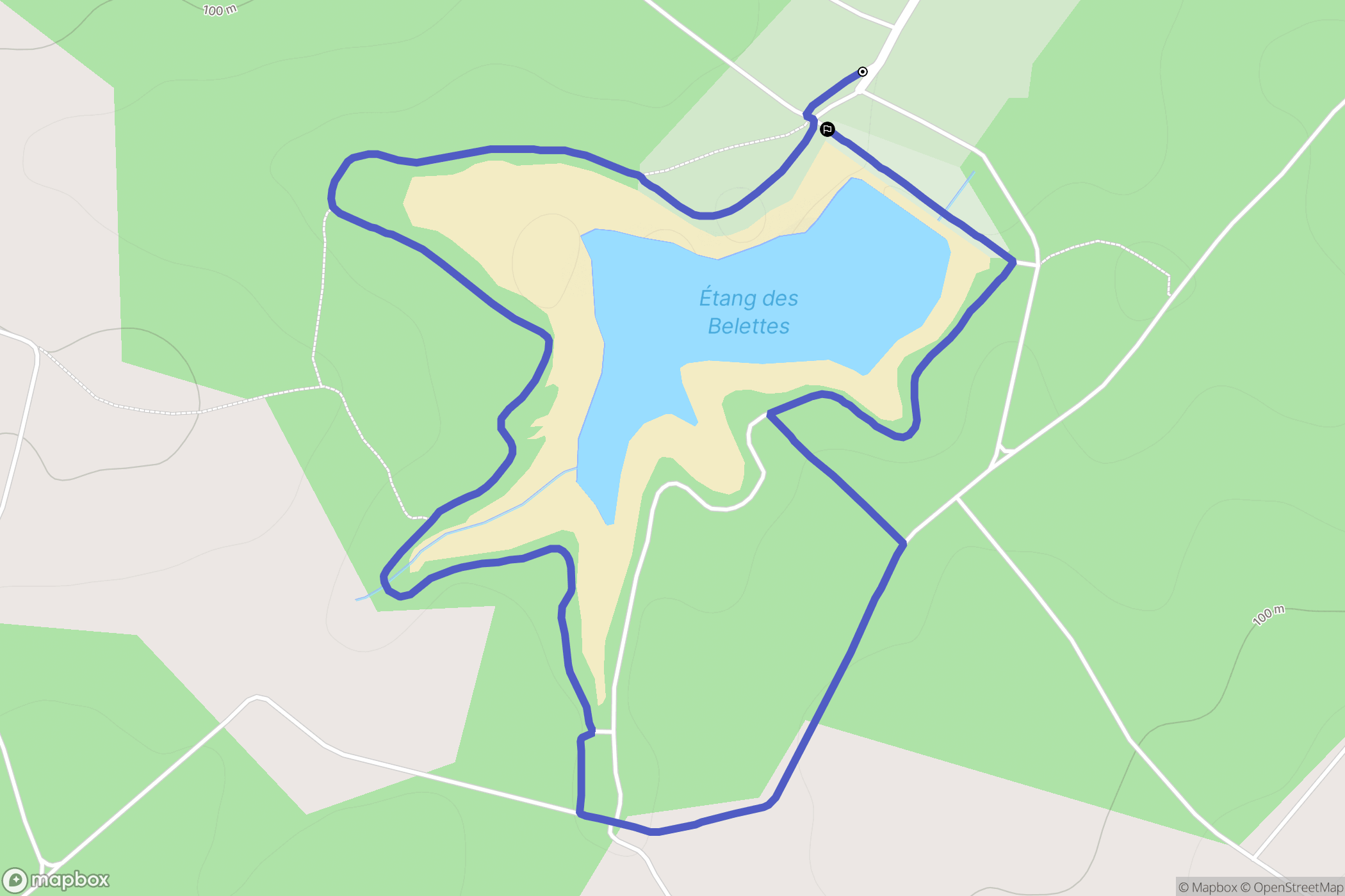 Rioux-Martin : carte du parcours de randonnée - France