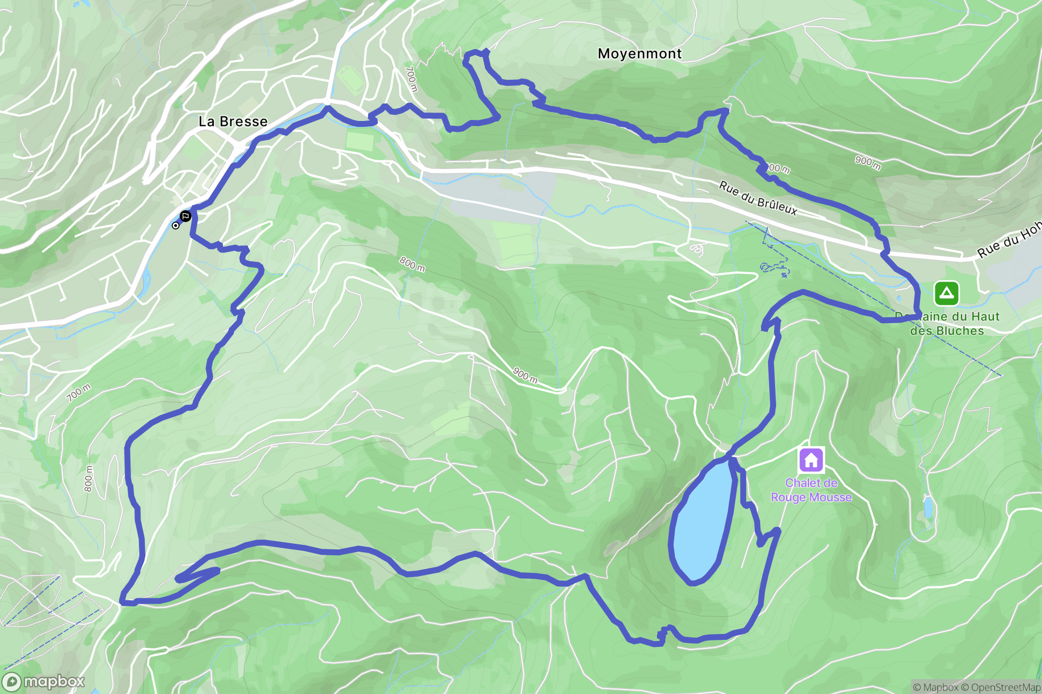 La Bresse : carte du parcours de randonnée - France