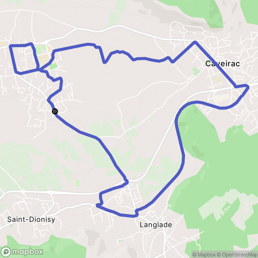 Clarensac : carte du parcours de randonnée - France