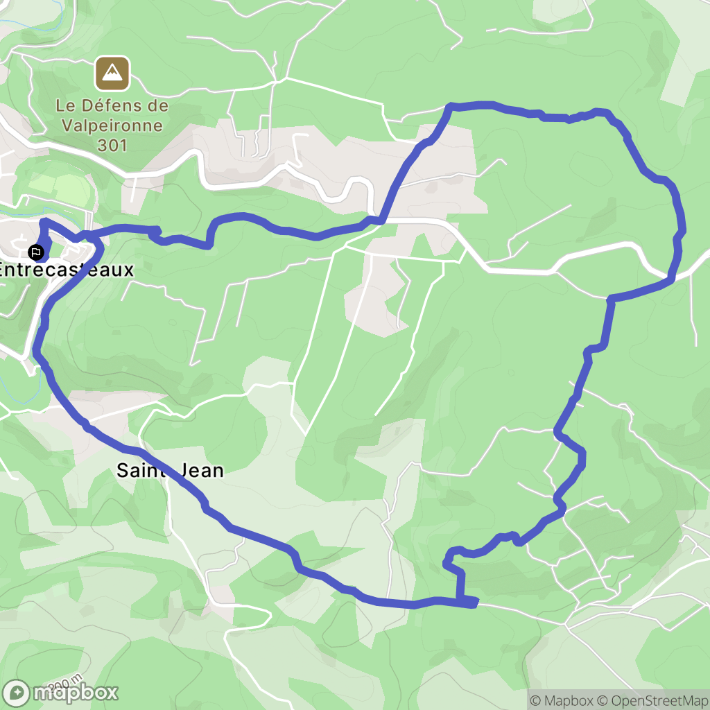 Entrecasteaux : carte du parcours de randonnée - France