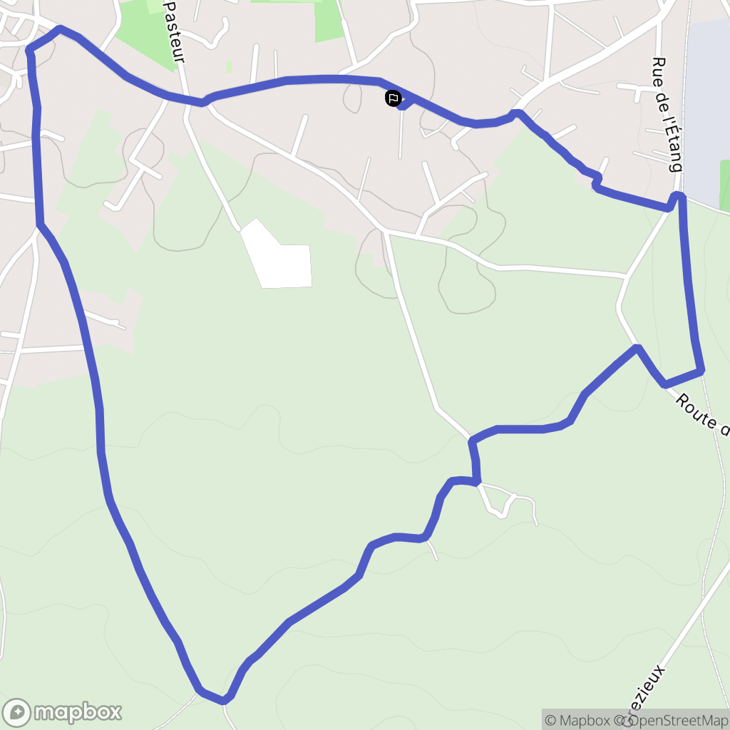Saint-Marcellin-en-Forez : carte du parcours de randonnée - France