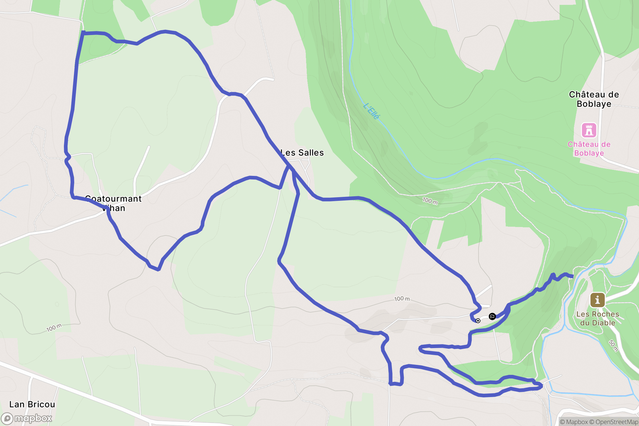 Querrien: routekaart voor buitenactiviteiten - France
