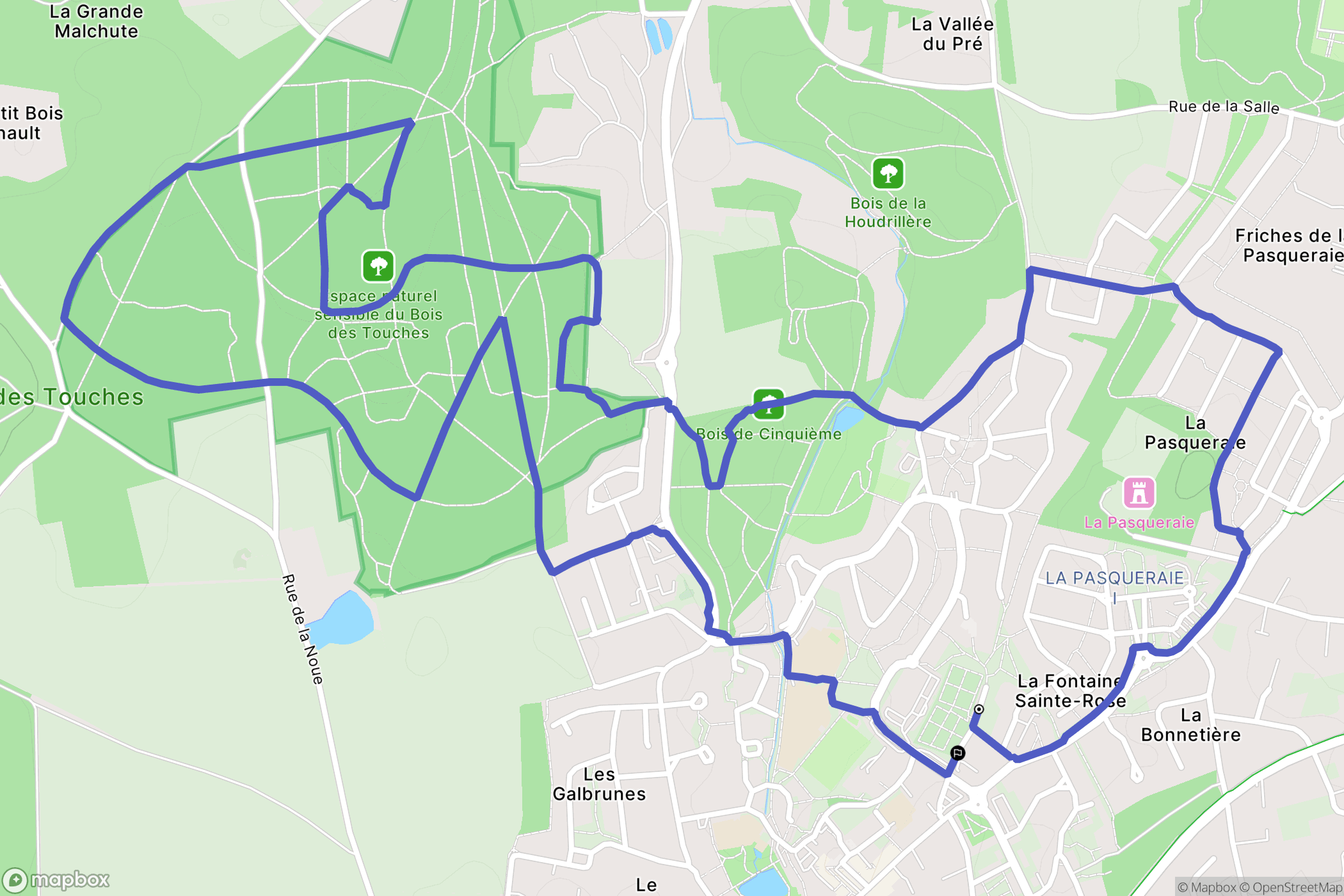 Ballan-Miré : carte du parcours de randonnée - France