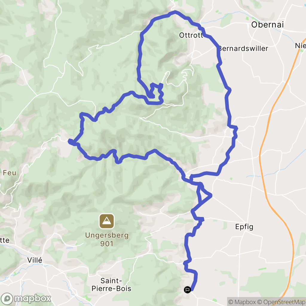 Dambach-la-ville : carte du parcours de randonnée - France