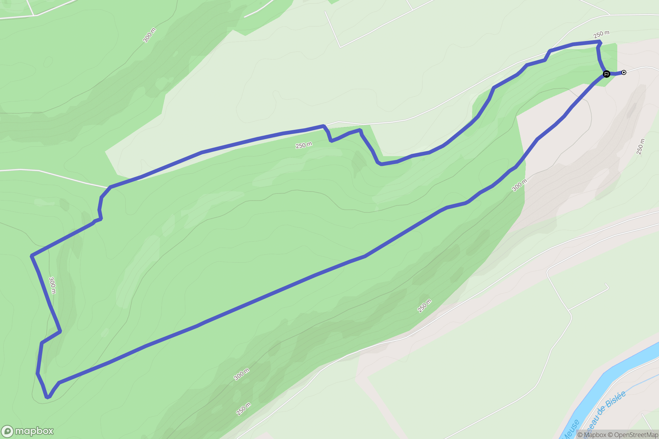Chauvoncourt : carte du parcours de randonnée - France