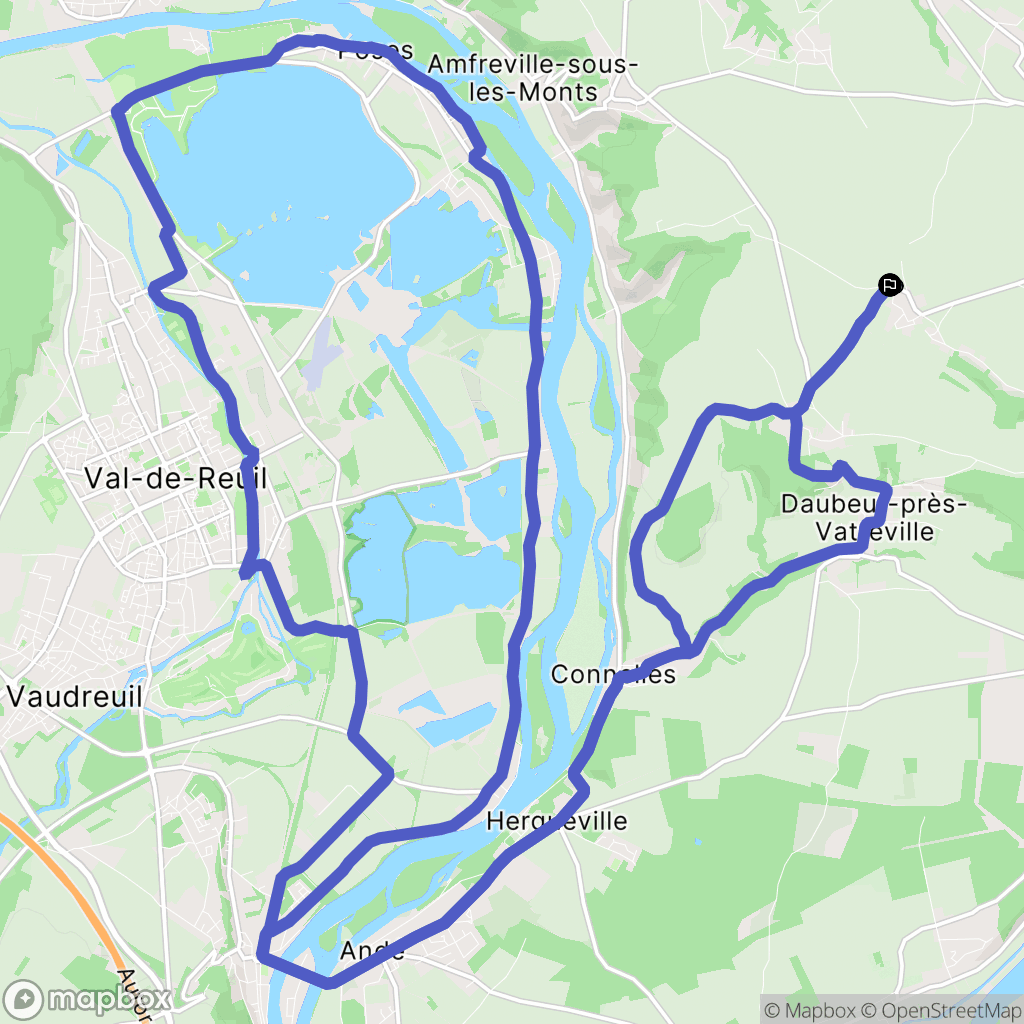 Heuqueville : carte du parcours de randonnée - France