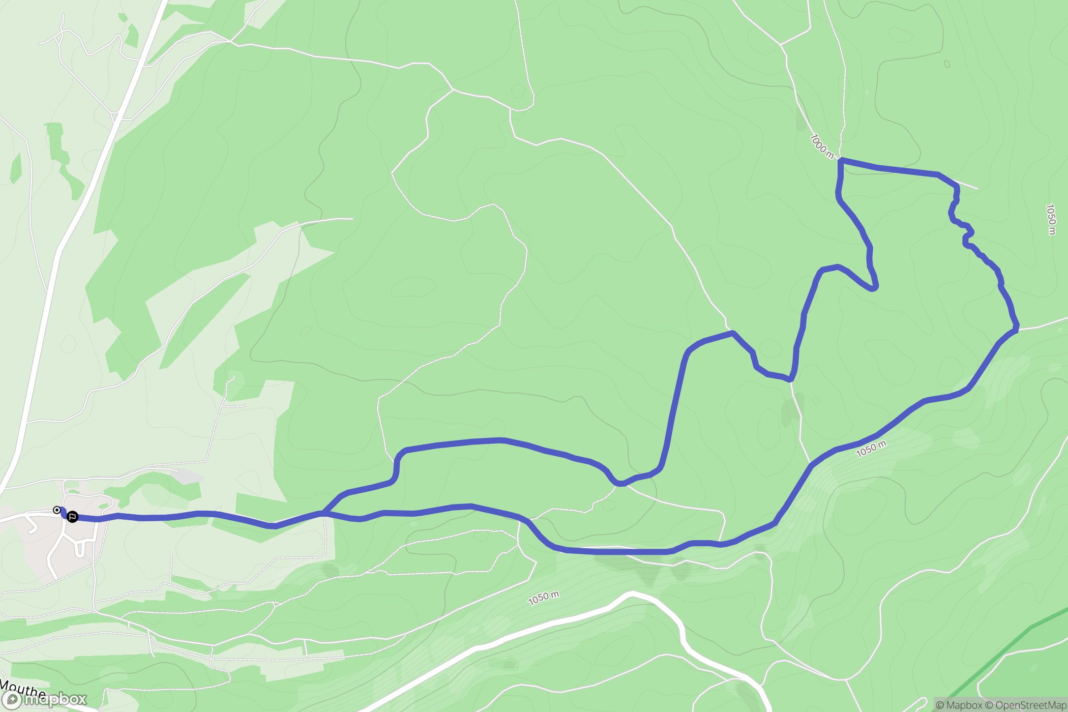 Cerniébaud : carte du parcours de randonnée - France