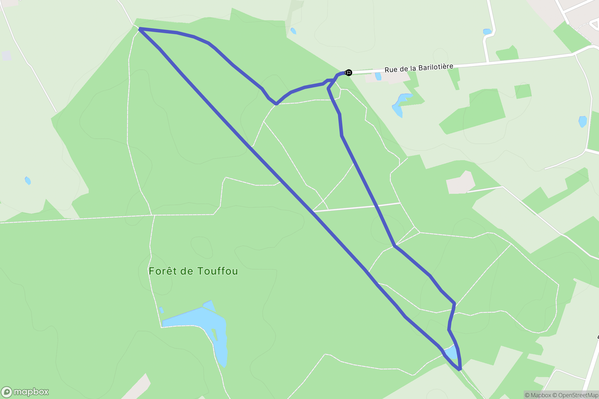 Vertou : carte du parcours de randonnée - France