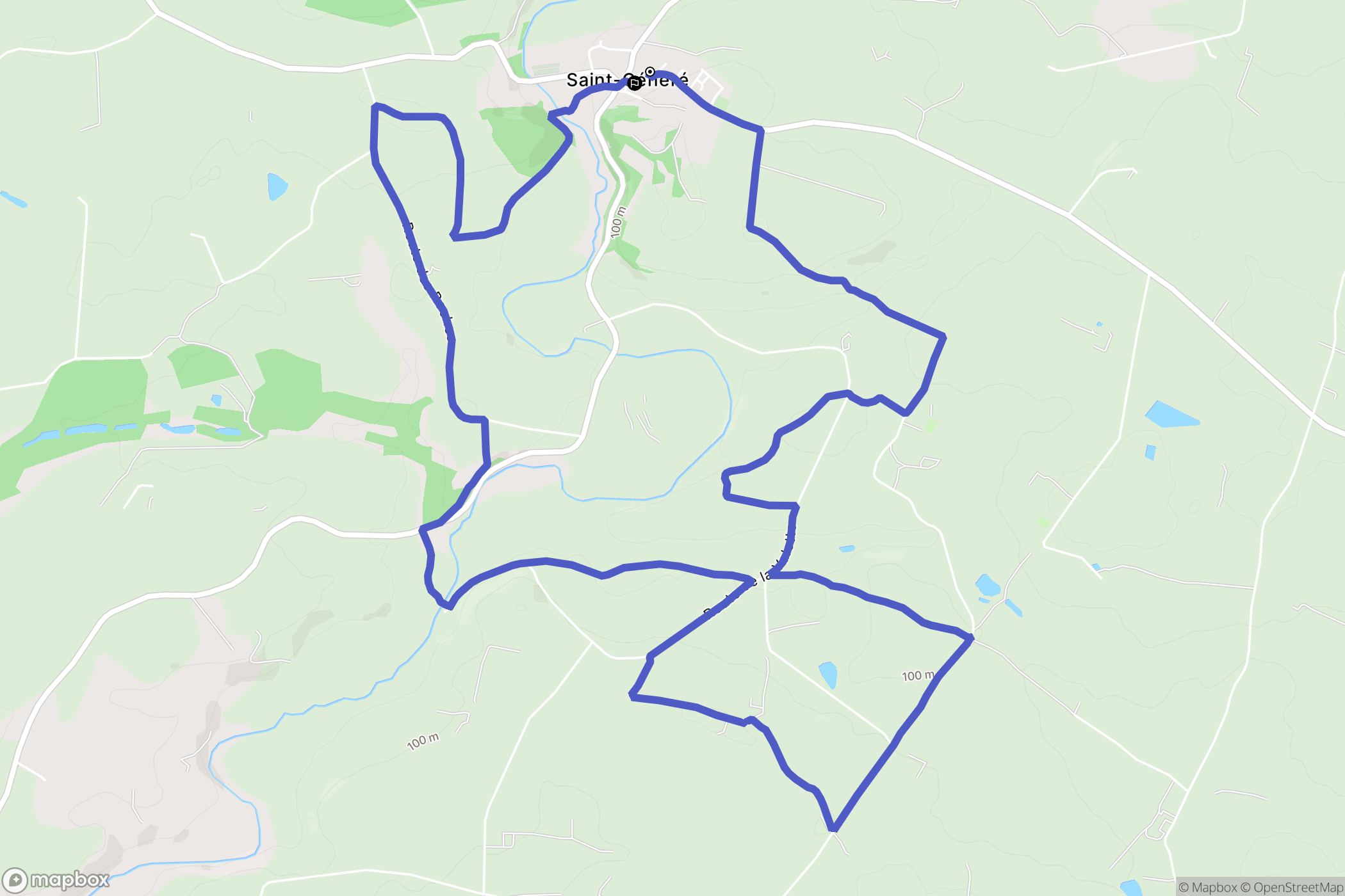 Montsûrs : carte du parcours de randonnée - France