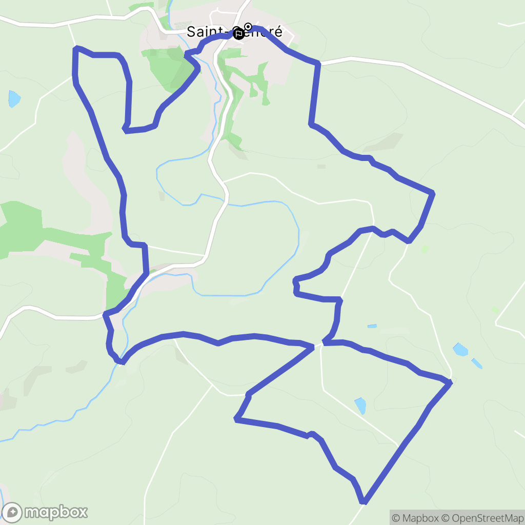 Montsûrs : carte du parcours de randonnée - France