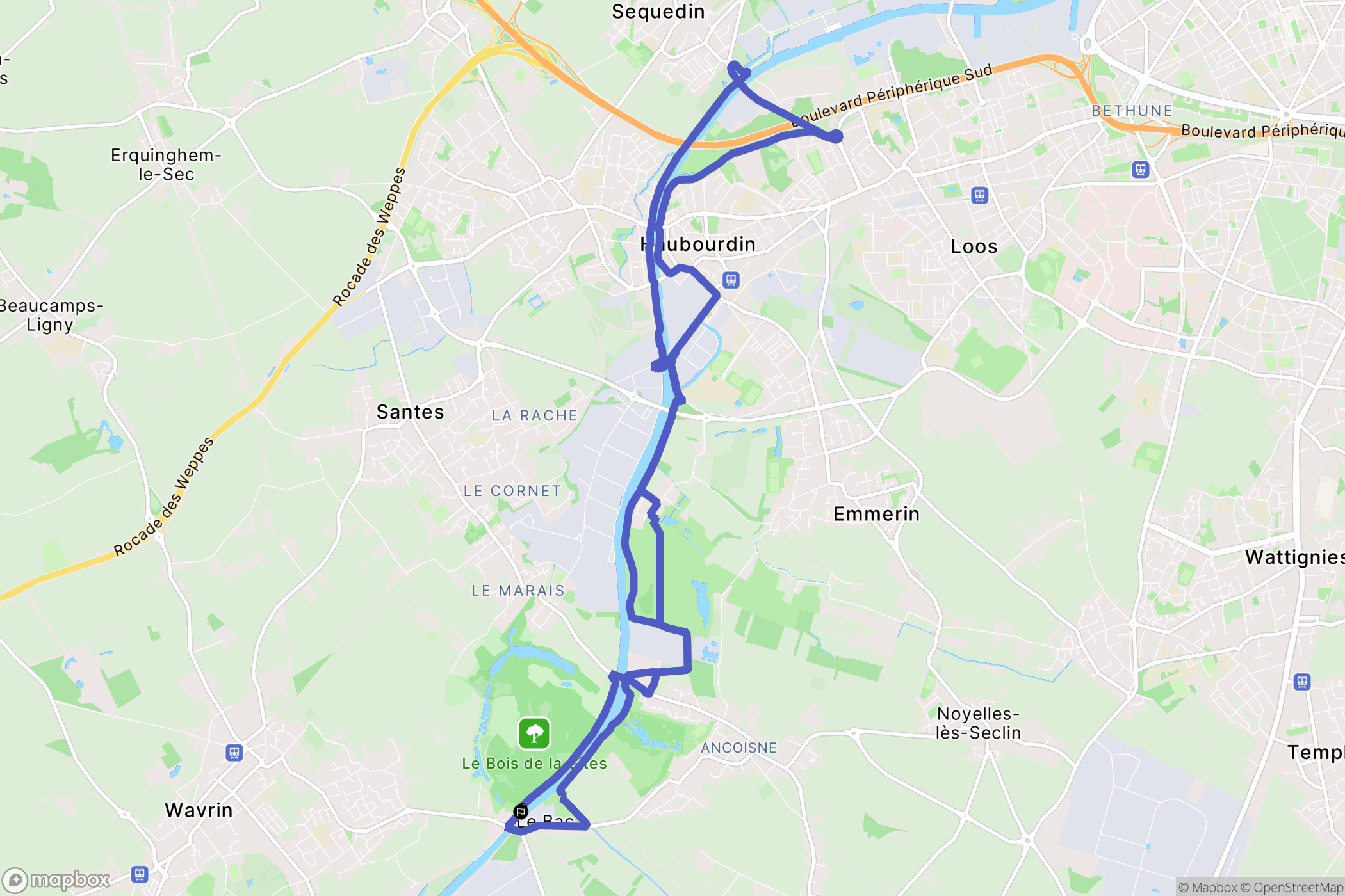 Wavrin: routekaart voor buitenactiviteiten - France