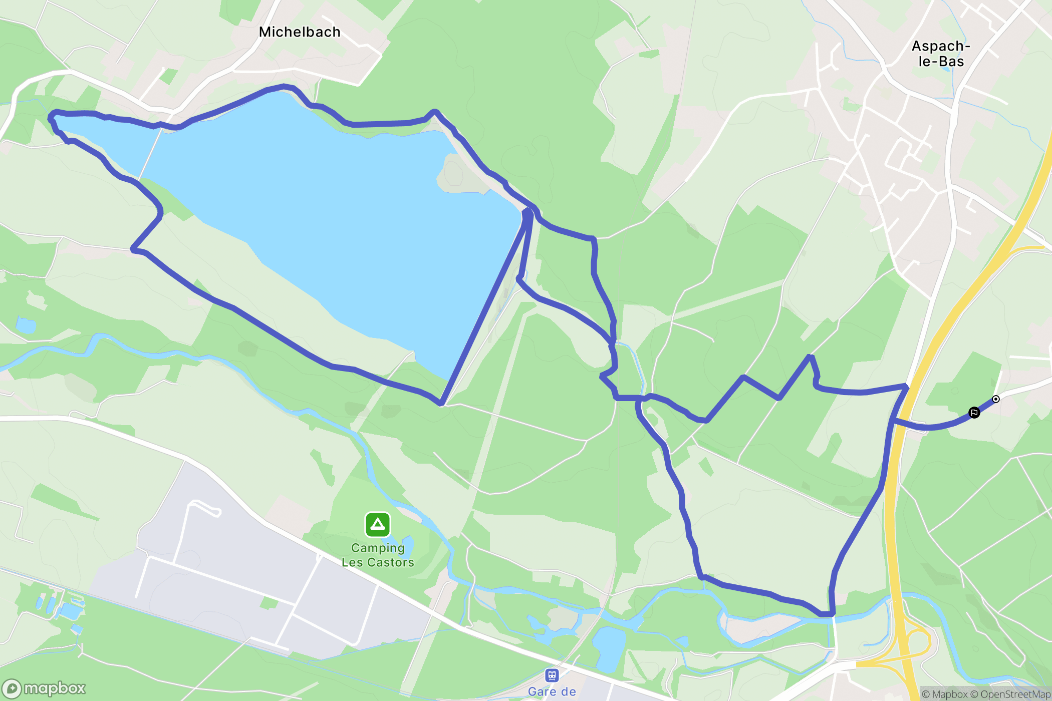 Schweighouse-Thann : carte du parcours de randonnée - France
