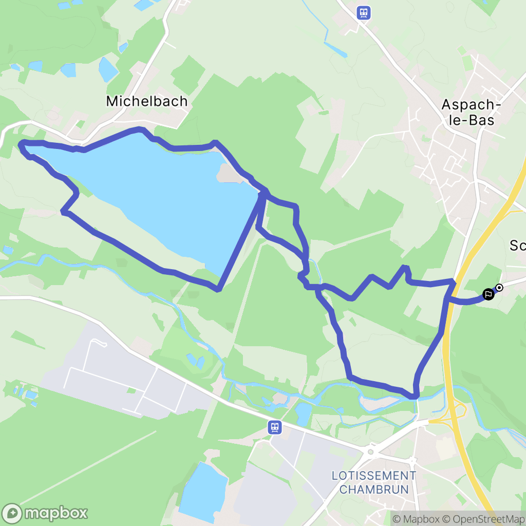 Schweighouse-Thann : carte du parcours de randonnée - France
