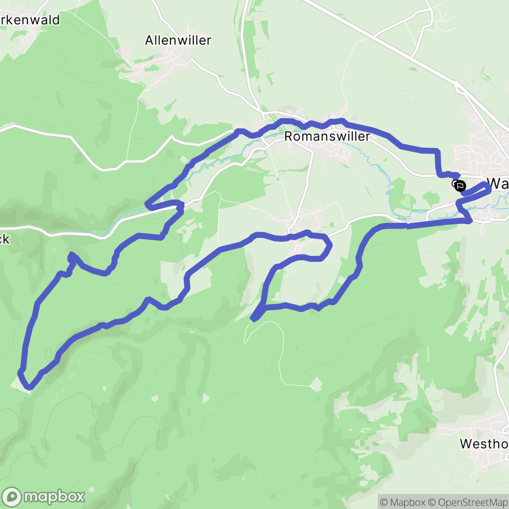 Wasselonne : carte du parcours de randonnée - France
