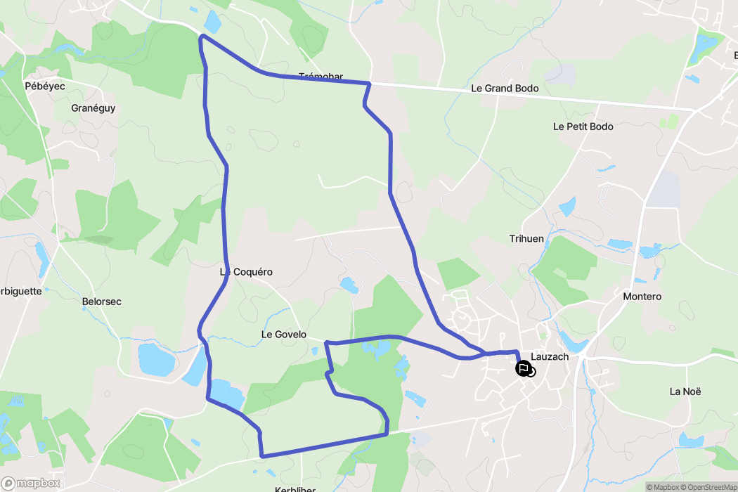 Lauzach : carte du parcours de randonnée - France