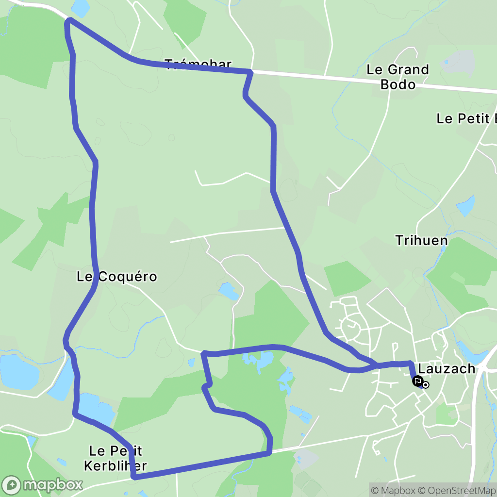 Lauzach : carte du parcours de randonnée - France