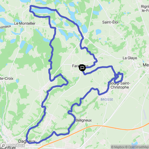Faramans : carte du parcours de randonnée - France