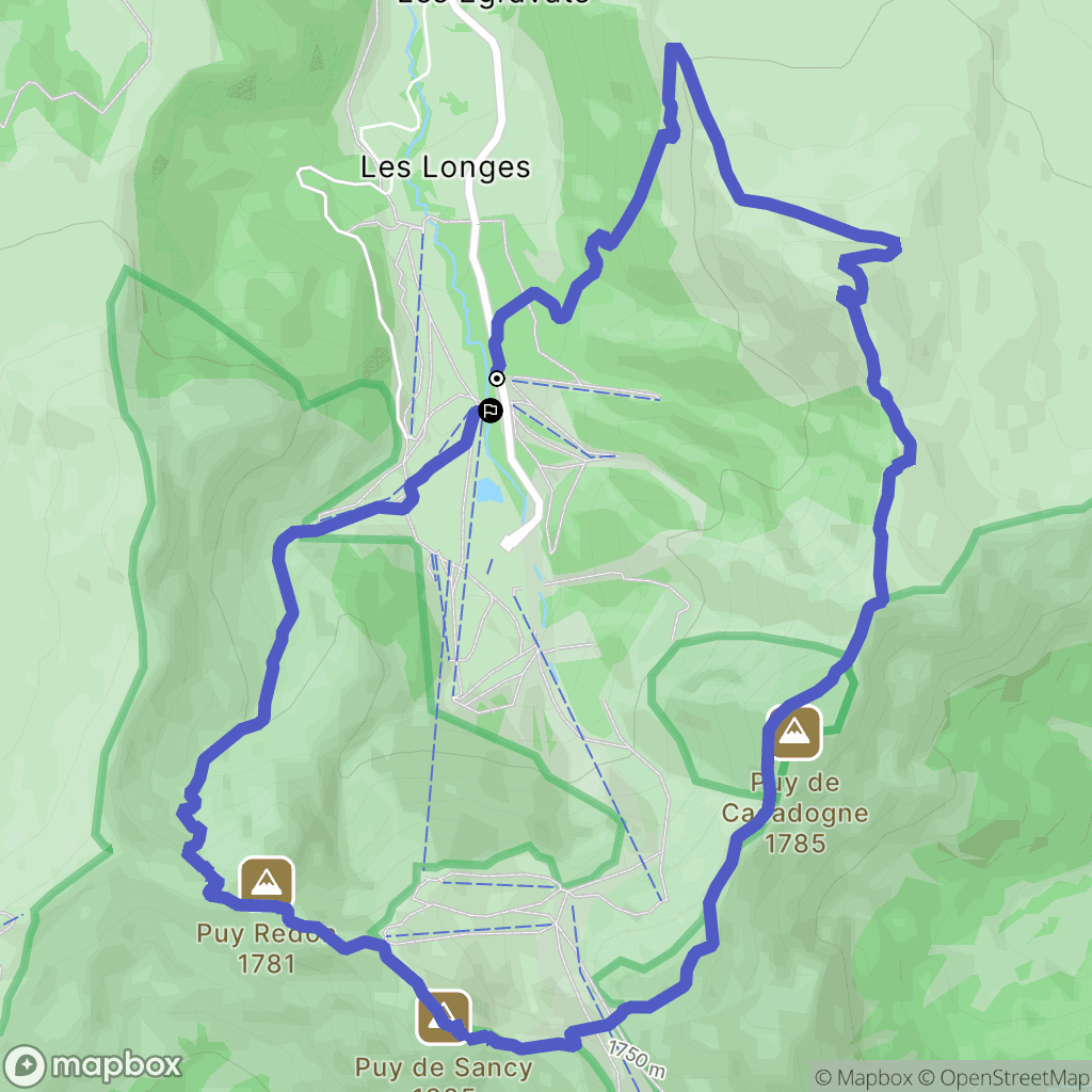 Mont-Dore : carte du parcours de randonnée - France
