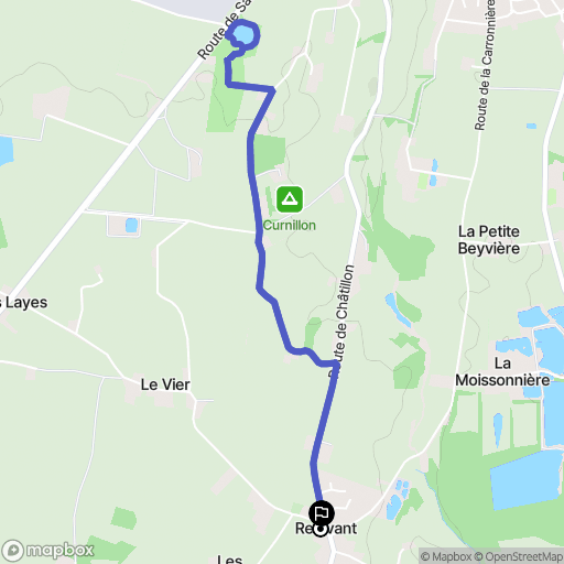 Relevant : carte du parcours de randonnée - France