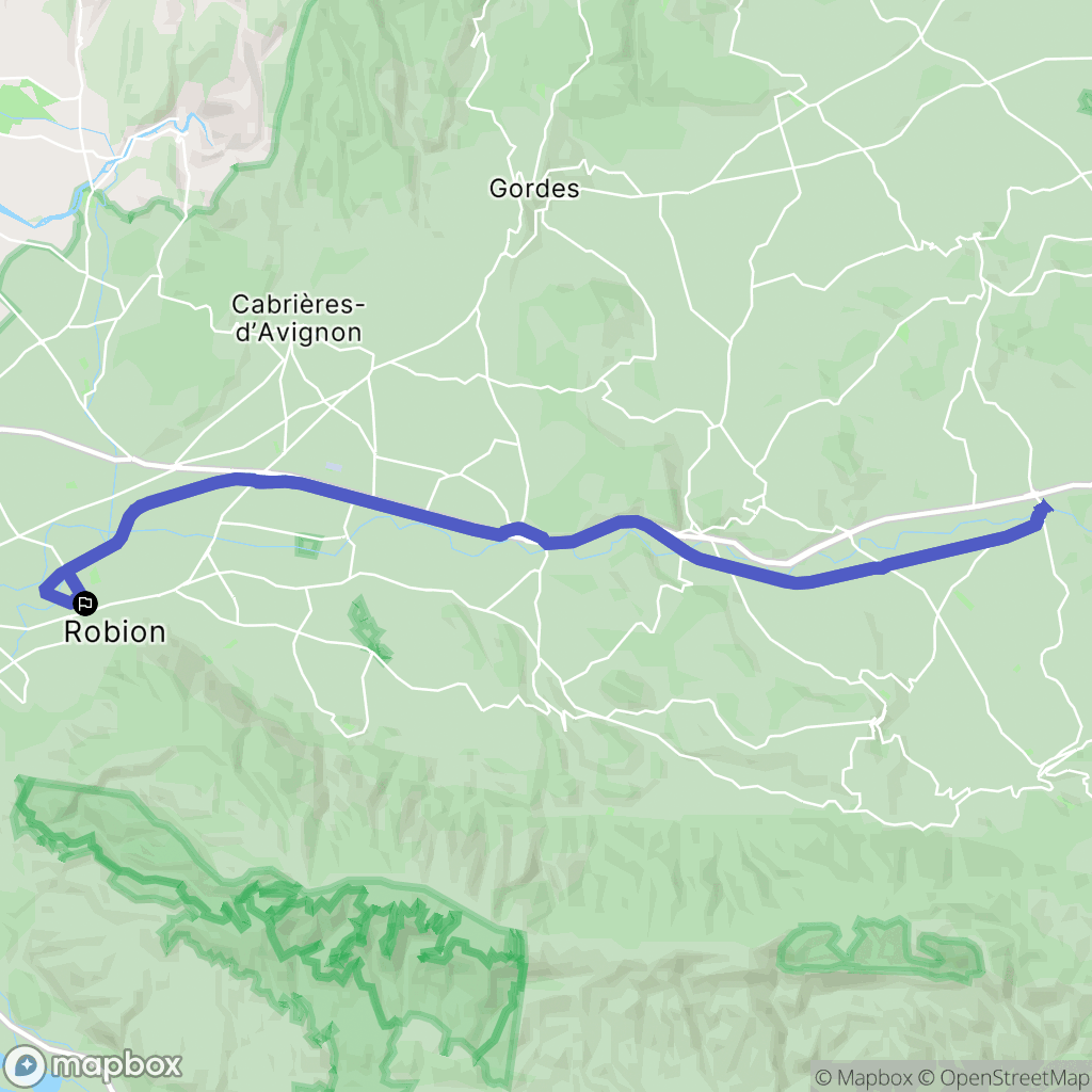 Robion : carte du parcours de randonnée - France